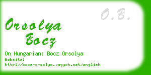 orsolya bocz business card